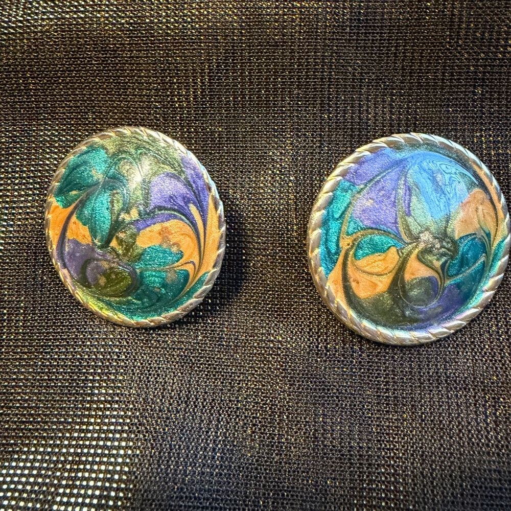 Colorful Swirl Earrings for pierced ears